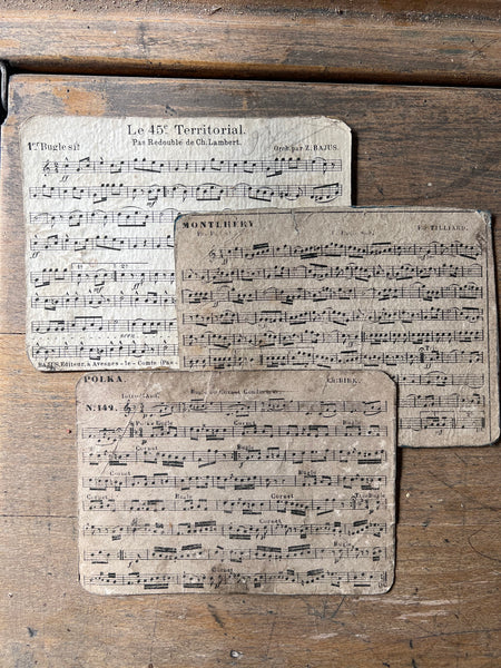 Collection of French Vintage Music Sheets
