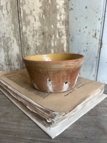 French Rustic Earthenware Faiselle Cheese Mould