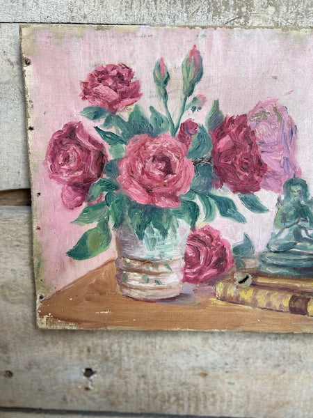 Dusky Floral Paining on Canvas