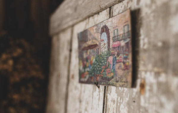 Sweet Flower Market Oil Painting