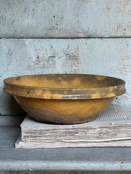 Antique Medium Earthenware Bowl from Provence