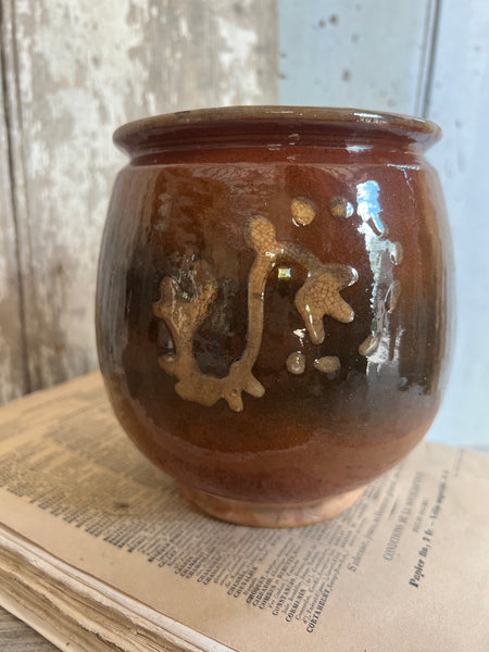 Rustic Glazed Earthenware Pot