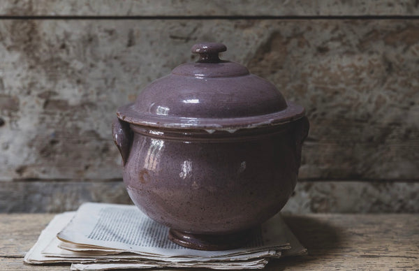 Gorgeous Lidded French Antique Pot