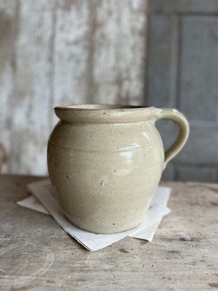 French Stoneware Handled Pot