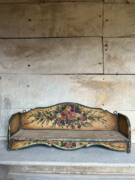 Antique hand painted shelf