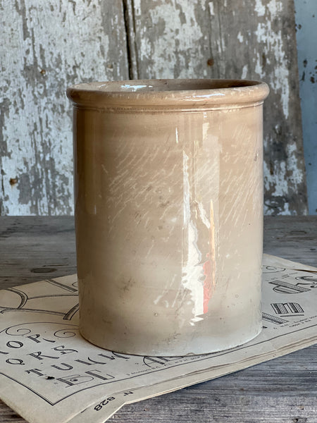 Large Buttery Creil Et Montereau Antique Confiture Pot