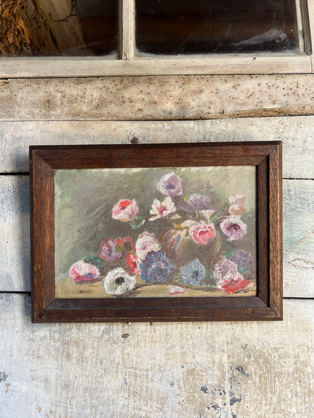 Framed French Vintage Painting