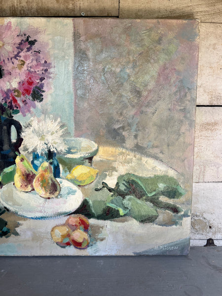 Large French Floral Paintng