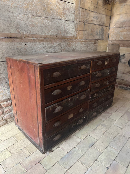 Antique Bank of Drawers