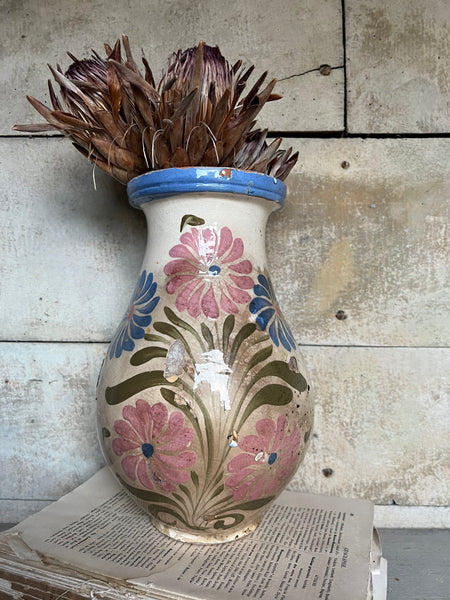 Vintage French Floral Pot