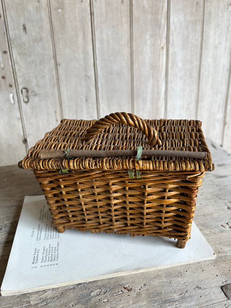 Little Vintage Wicker Basket on legs