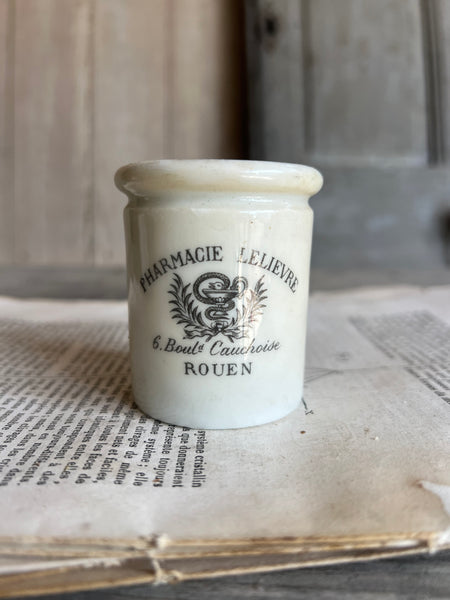 Vintage Small Sarreguemines Pharmacy Pot