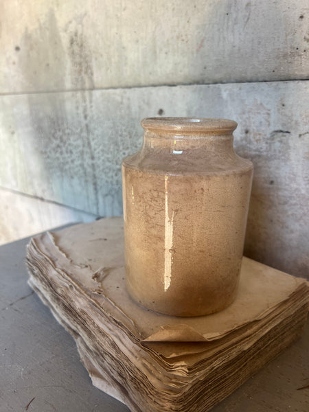 Large Antique Crazed Churn