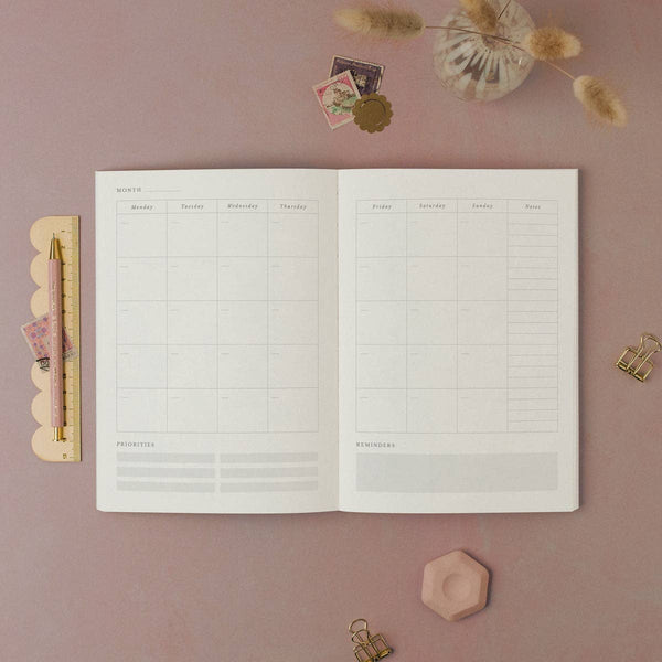 Painted Waves Weekly Planner | Undated Weekly Organiser
