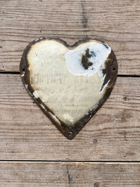 Vintage French Rustic Memorial Heart