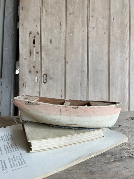 Sweet Pink Wooden Rustic Boat