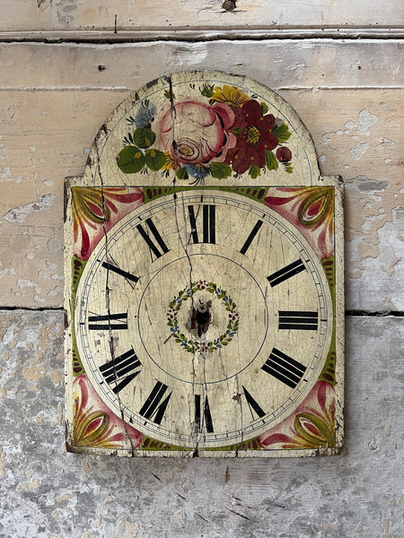 Rustic Vintage Hand Painted Clock Face