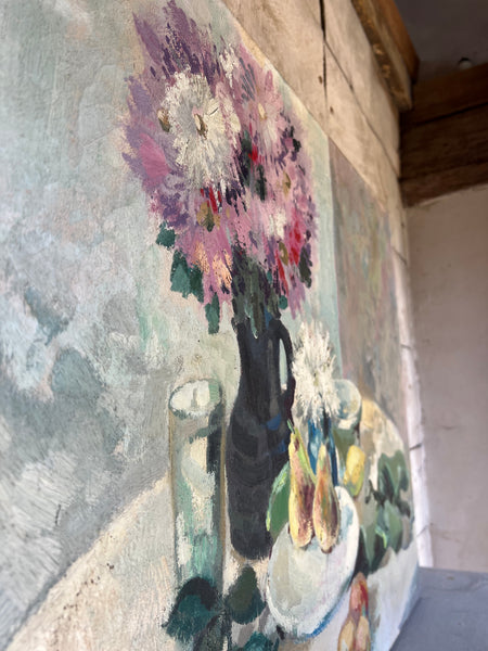 Large French Floral Paintng