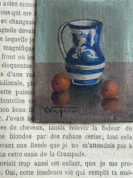 Miniature French Oil Painting