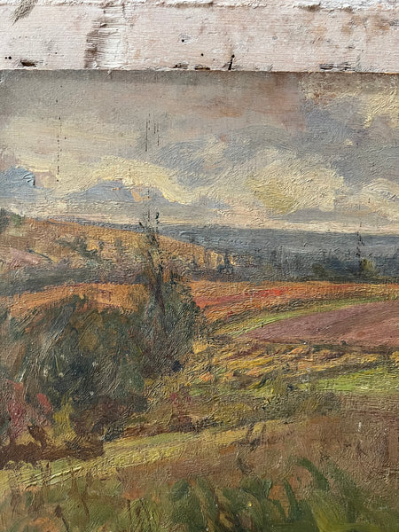 French Landscape Oil on Board