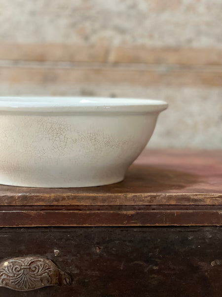 Large Beautifully Crazed French Bowl