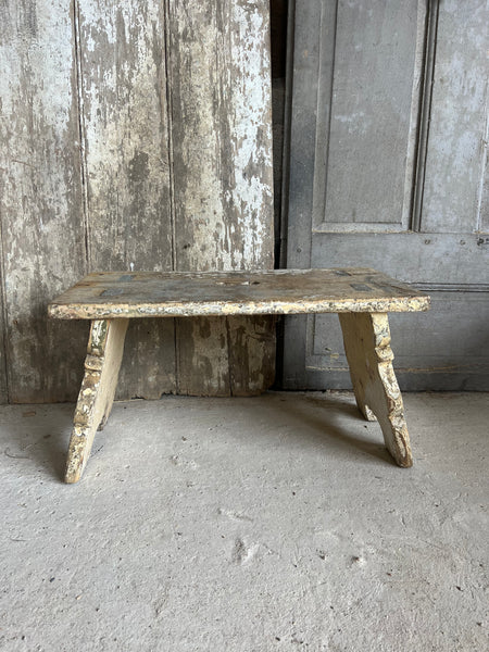 Large Vintage French Stool