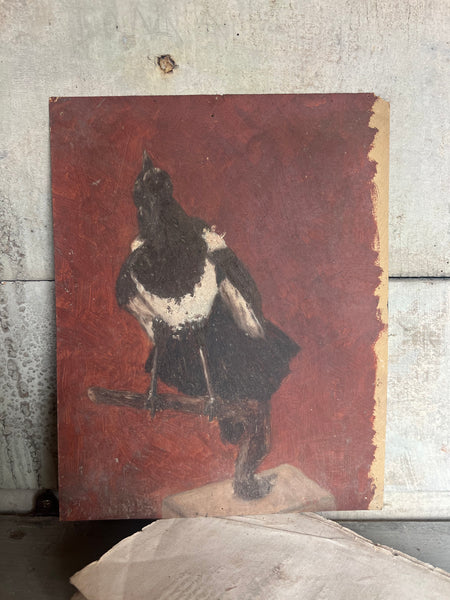 Vintage Crow Painting