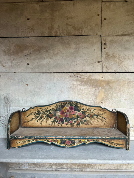 Antique hand painted shelf