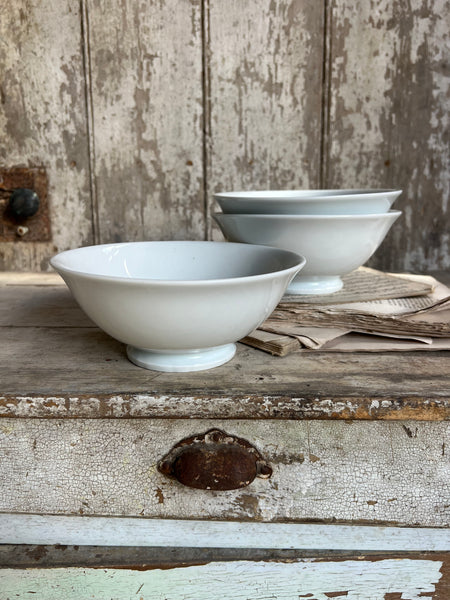 Crisp White Vintage French Bowls