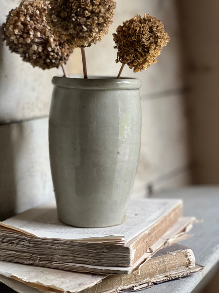 Vintage French Handled Stoneware Pot