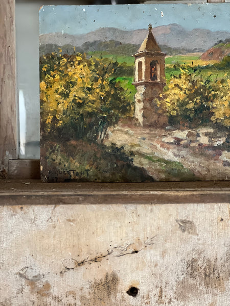 French Vintage Landscape Painting