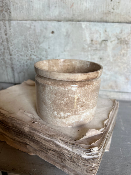 Small Buttery Antique Confiture Pot