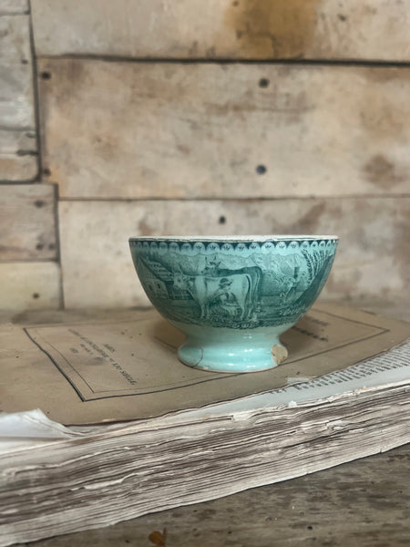 Rustic French Farmyard Cafe au Lait bowl