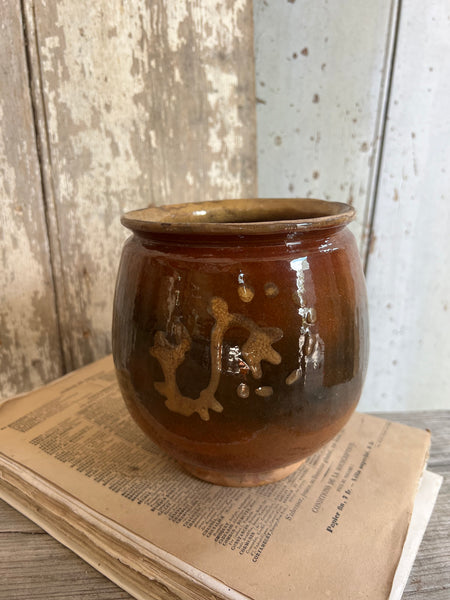 Rustic Glazed Earthenware Pot