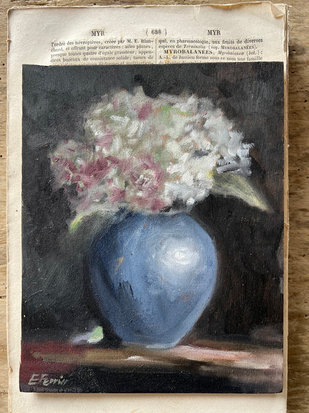 Beautiful French Floral Oil Painting Hydrangeas