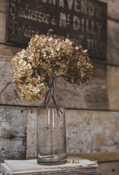 Etched French Glass Bottle