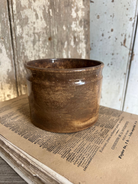 Chunky Buttery Antique Confiture Pot