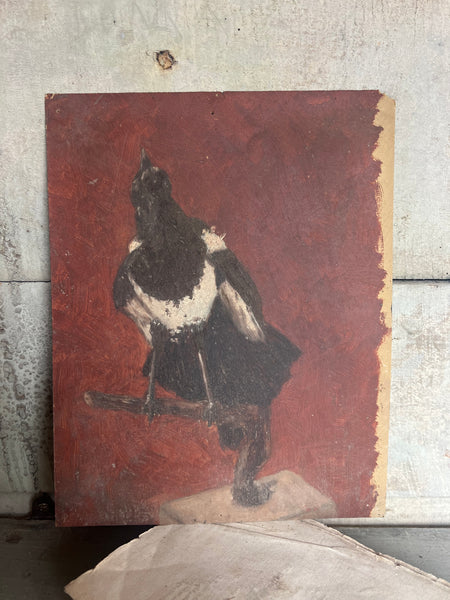 Vintage Crow Painting