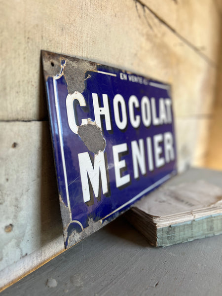 Original Chocolat Menier Enamel Sign