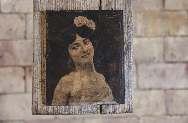 Antique Portrait on Board