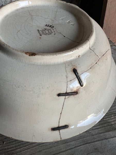 Vintage French Stapled Bowl