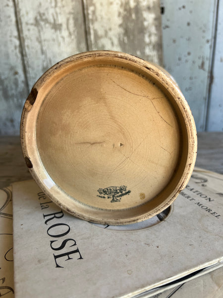 Large Buttery Creil Et Montereau Antique Confiture Pot