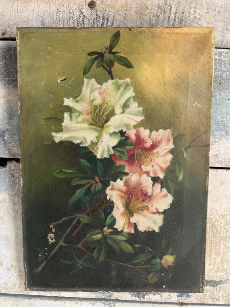 Floral Oil Painting on Canvas