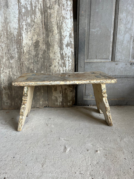 Large Vintage French Stool