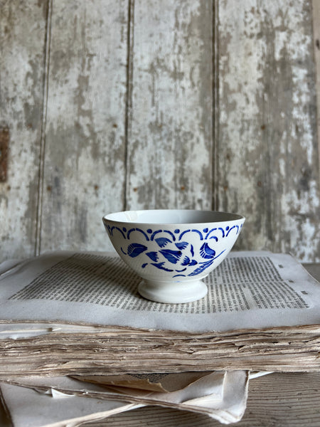 Small Digoin Bright Blue Cafe au Lait bowl