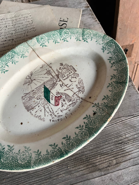 Vintage French Stapled Platter