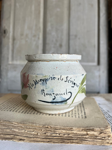 French Vintage Confitures Pot