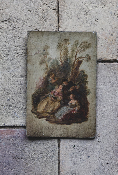 Sweet Antique French Painting