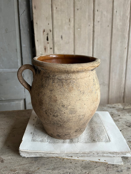 Handled French Earthenware Pot