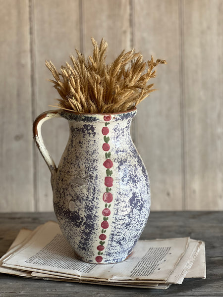 Vintage French Spongeware Pot